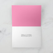 Gelukkig Pasen Voor Iedereen Roze Tulp en Eieren Feestdagen Kaart (Binnen)