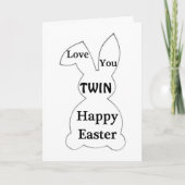 GELUKKIG PASEN VOOR MIJN TWEELING EN GELUKKIG VOOR FEESTDAGEN KAART (Voorkant)