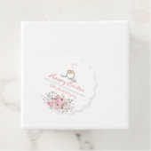 Gelukkig Pasen Water kleur bloemenkonijn Bedankjes Labels (In situ)