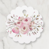 Gelukkig Pasen Water kleur bloemenkonijn Bedankjes Labels (Achterkant)