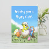 Gelukkig Pasen wensen Feestdagenkaart (Staand voorkant)