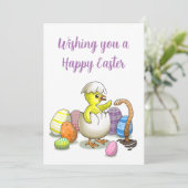 Gelukkig Pasen wensen Feestdagenkaart (Staand voorkant)