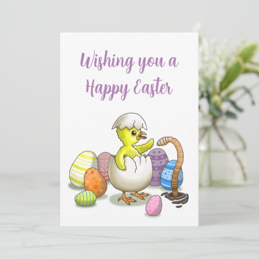 Gelukkig Pasen wensen Feestdagenkaart (Staand voorkant)