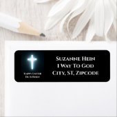 Gelukkig Pasen Wit Kruis retouradres Etiket (Insitu)