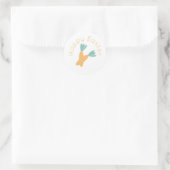 Gelukkig Pasen Wortel Bos Ronde Sticker (Tas)