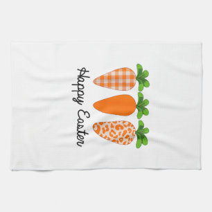 Gelukkig Pasen Wortel Schattig Pasen T-Shirt Theedoek