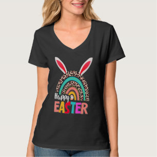 Gelukkig Pasen Y'all Regenboog Gnome Bunny Paasei T-shirt