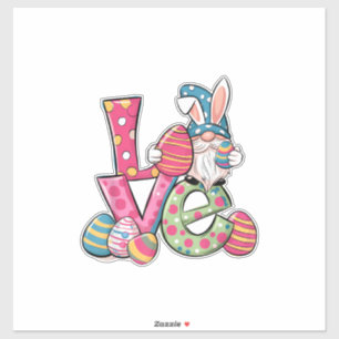 Gelukkig Pasenshemd Gnome Paasdag Liefde Mannen Vr Sticker