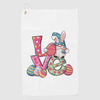 Gelukkig Pasenshemd Gnome Pasen Dag Liefde Mannen  Golfhanddoek