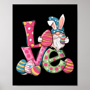 Gelukkig Pasenshemd Gnome Pasen Dag Liefde Mannen  Poster