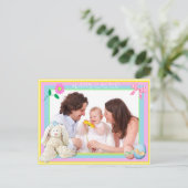 Gelukkig Pasgeborsteld Gepersonaliseerd Briefkaart (Staand voorkant)