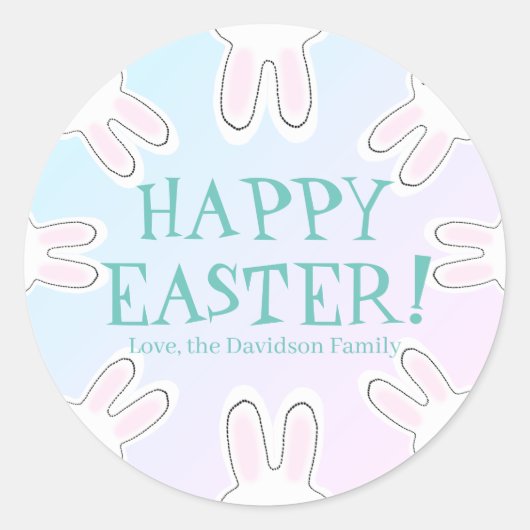 Gelukkig pastel op pastel schattige broodjes grapp ronde sticker (Voorkant)