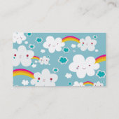 gelukkig patroon van regenboog en wolkenhemel in k visitekaartje (Achterkant)