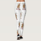Gelukkig Paw-lidays Kerstmis Cockapoo Ontwerp Leggings (Achterkant)
