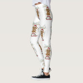 Gelukkig Paw-lidays Kerstmis Cockapoo Ontwerp Leggings (Links)