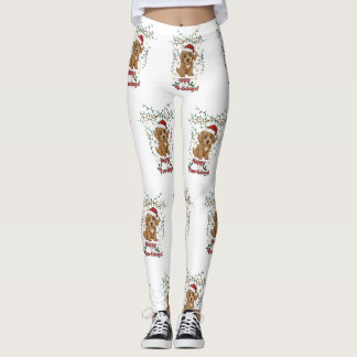 Gelukkig Paw-lidays Kerstmis Cockapoo Ontwerp Leggings