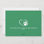 Gelukkig Pawlidays Dierenarts Feestdagenkaart (Achterkant)