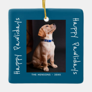 Gelukkig Pawlidays Grappige Woordspeling Huisdier Keramisch Ornament