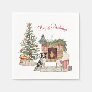 Gelukkig Pawlidays Hond Design- Collie Servet