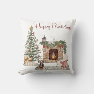 Gelukkig Pawlidays Hond Design - Dachshund Kussen