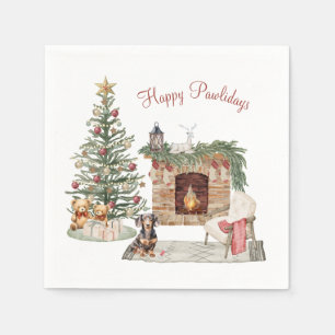 Gelukkig Pawlidays Hond Design- Dachshund Servet