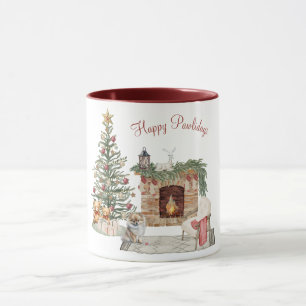 Gelukkig Pawlidays Hond Design- Pomeranian Mok