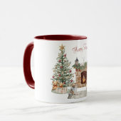 Gelukkig Pawlidays Hond Design- Pomeranian Mok (Voorkant links)