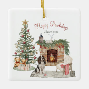 Gelukkig Pawlidays Hond Design- Springer Spaniel Keramisch Ornament