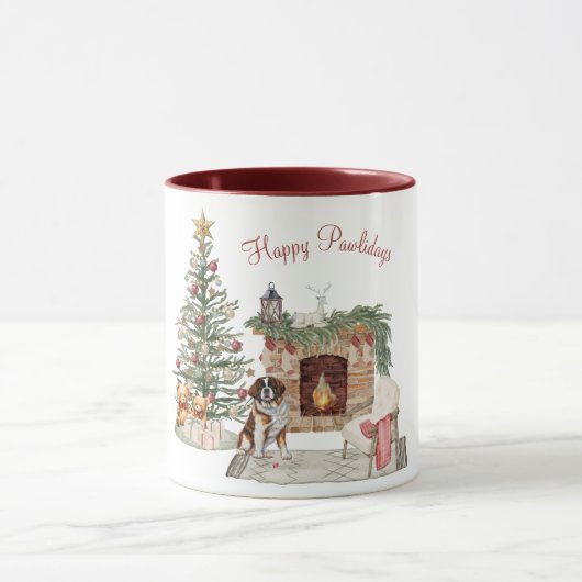 Gelukkig Pawlidays Hond Design- St. Bernard Mok (Midden)