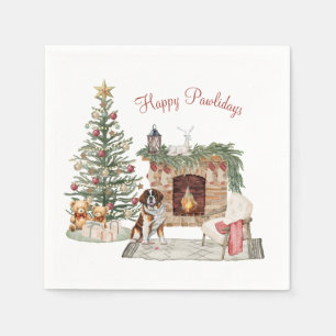 Gelukkig Pawlidays Hond Design- St. Bernard Servet