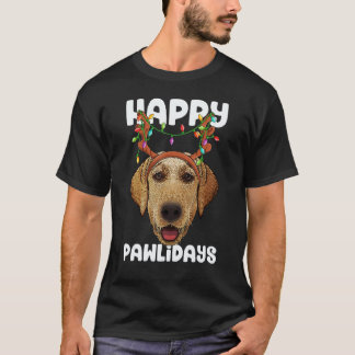 Gelukkig Pawlidays Labrador Retriever Kerstmis Poo T-shirt