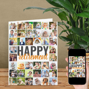 Gelukkig Pensioen 40 Foto Foto Collage Persoonlijk Kaart