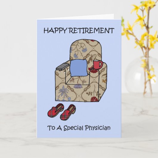 Gelukkig pensioen arts kaart (Gele Bloem)