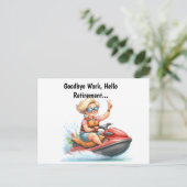 Gelukkig pensioen citaat voor haar briefkaart (Staand voorkant)