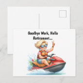 Gelukkig pensioen citaat voor haar briefkaart (Voorkant / Achterkant)
