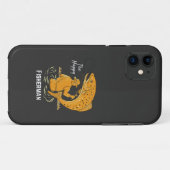Gelukkig pensioen de gelukkige visser Case-Mate iPhone case (Achterkant (horizontaal))