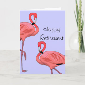 Gelukkig Pensioen Flamingo's Vintage Stijl Kaart