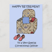 Gelukkig Pensioen Gevangenisbewaarder Briefkaart (Voorkant)