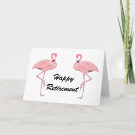 Gelukkig Pensioen Klassieke Flamingo's Kaart