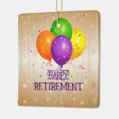 GELUKKIG PENSIOEN...Laten we feesten! Keramisch Ornament (Links)