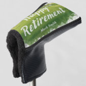Gelukkig pensioen op de golfbaan golfheadcover (3/4 voorkant)