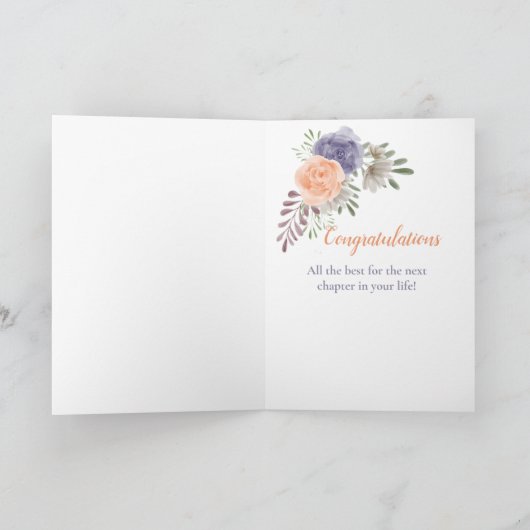 Gelukkig Pensioen Pioenroos Bloem Zwart Kaart (Binnen)