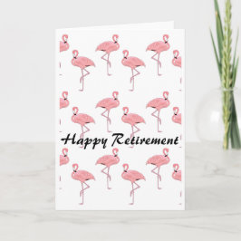 Gelukkig Pensioen Roze Flamingo Patroon Kaart