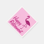 Gelukkig pensioen sparkly roze flamingo Papier Servet (Hoek)