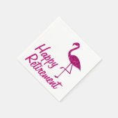 Gelukkig pensioen sparkly roze flamingo Papier Servet (Hoek)