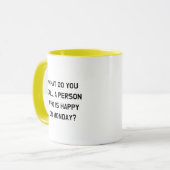 Gelukkig pensioen voor collega's vrienden baas mok (Voorkant links)