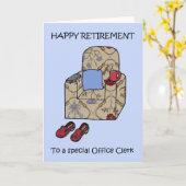 Gelukkig pensioen voor Kantoor Clerk Kaart (Gele Bloem)