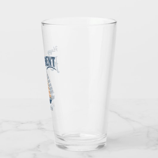 Gelukkig pensioen zeilboot glas (Links)