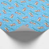 Gelukkig personeel voor feestdagen cadeaupapier (Hoek)