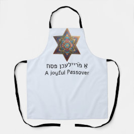 Gelukkig Pesach Davidster Schort
